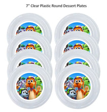 Load image into Gallery viewer, 8pk Go Dog Go Clear Plastic Disposable Party Plates, Choose Size