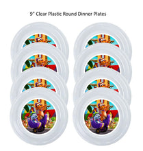 Load image into Gallery viewer, 8pk Go Dog Go Clear Plastic Disposable Party Plates, Choose Size