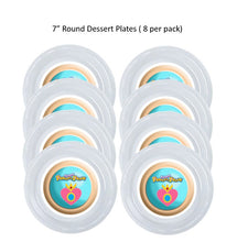 Load image into Gallery viewer, 8pk Princess Peach Clear Plastic Disposable Party Plates, Choose Size