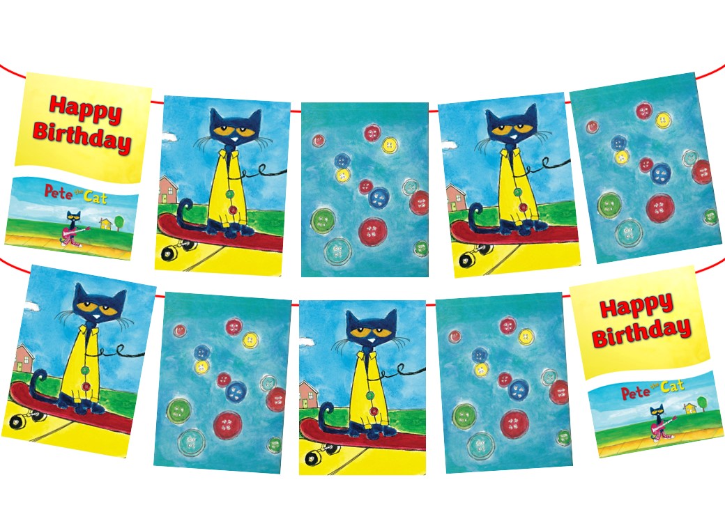 Pete The Cat Happy Birthday Banner 7ft Long, Party Supplies – Party ...