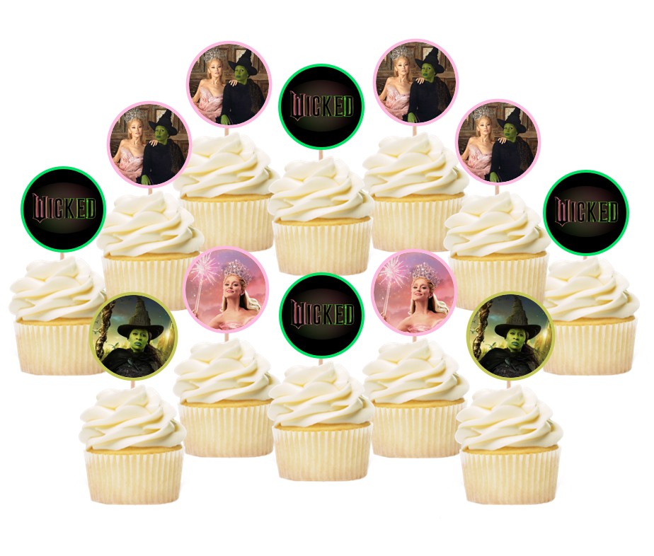 Wicked Cupcake Toppers, choose qty – Party Mania USA