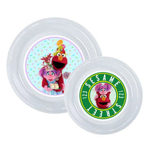Load image into Gallery viewer, 8pk Abby and Elmo Clear Plastic Disposable Party Plates Choose Size