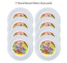 Load image into Gallery viewer, 8pk Amazing World of Gumball Clear Plastic Disposable Party Plates Choose Size