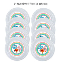 Load image into Gallery viewer, 8pk Amazing World of Gumball Clear Plastic Disposable Party Plates Choose Size