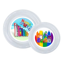 Load image into Gallery viewer, 8pk Numberblocks Plastic Disposable Birthday Plates, Choose Size