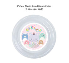 Load image into Gallery viewer, 8pk Squishmallows Clear Plastic Disposable Party Plates Choose Size