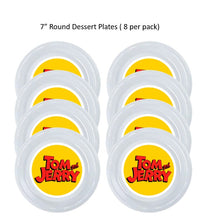 Load image into Gallery viewer, 8pk Tom and Jerry Clear Plastic Disposable Party Plates Choose Size