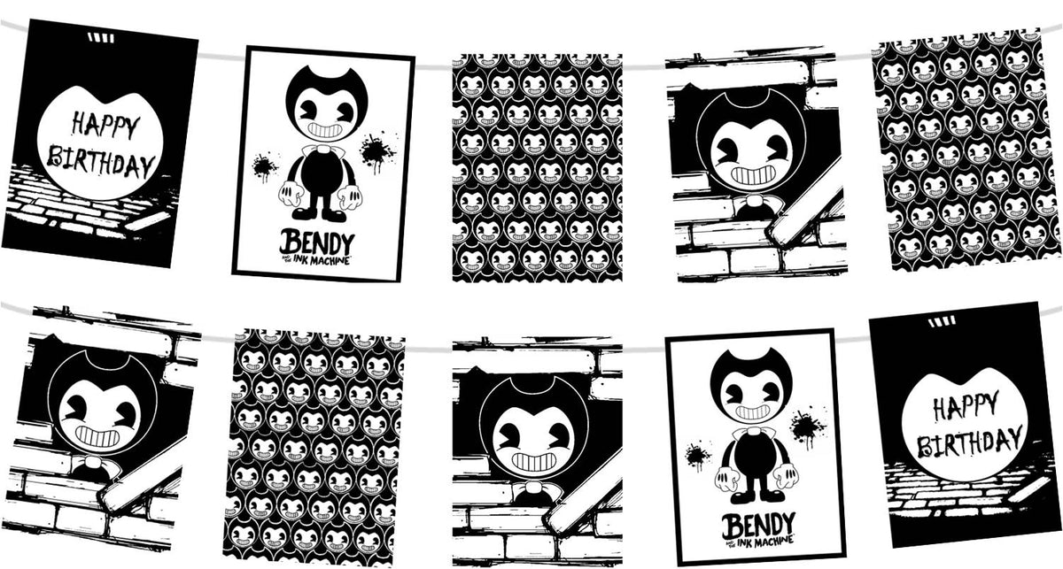 Bendy And the Ink Machine Stickers 12pc, Party Favors – Party Mania USA