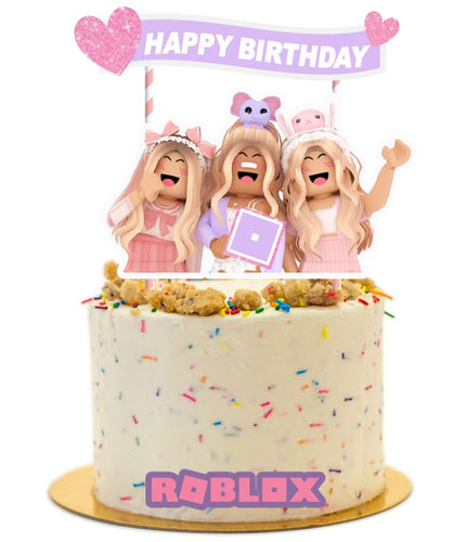 Girl Roblox Cake Topper