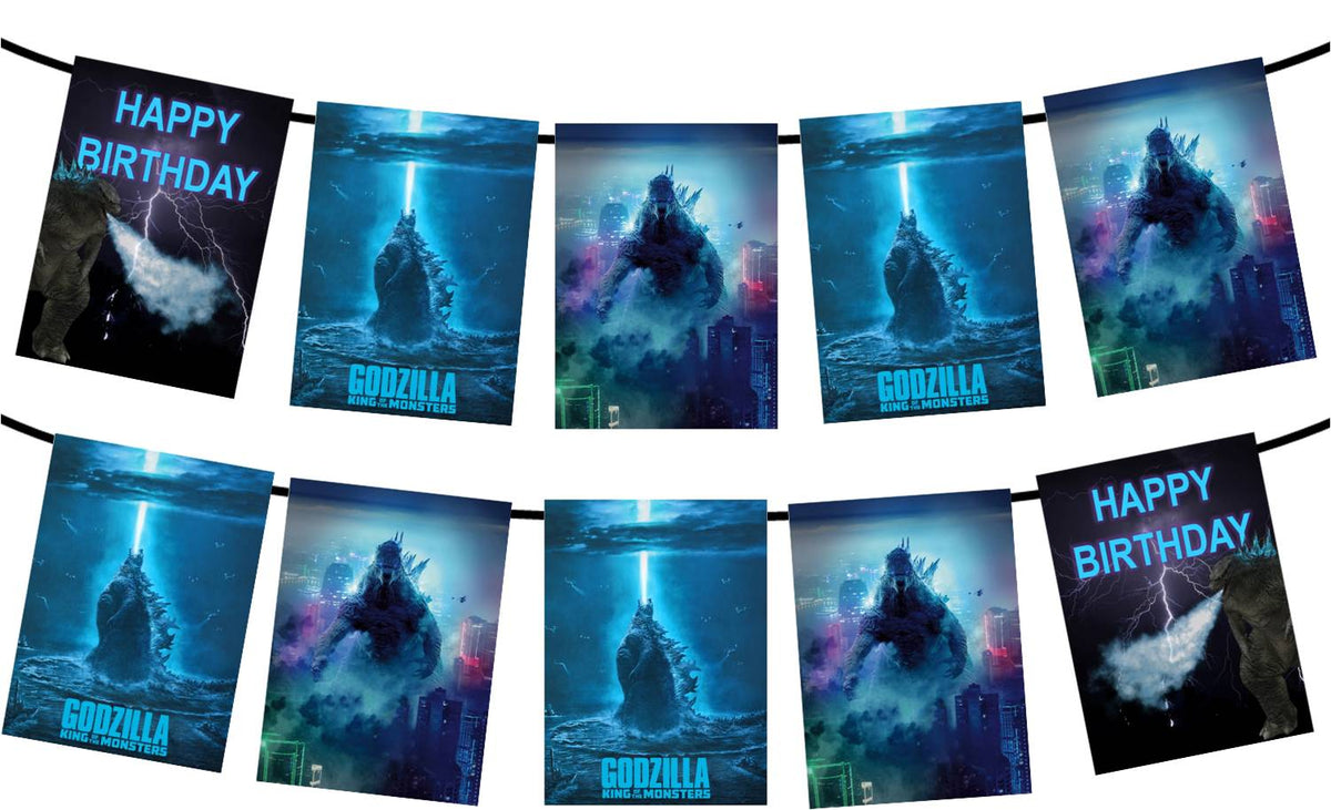 Godzilla Birthday Party Banner 7ft, Birthday Party Supplies – Party ...