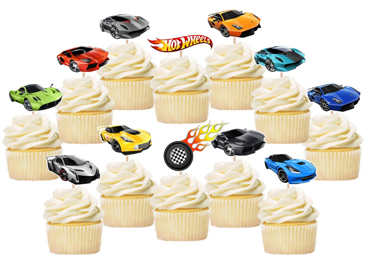 HOT WHEELS Cupcake Toppers with Age! 2 Inch or 2.5 Inch! Digital OR Pr –  BinvitedDesigns