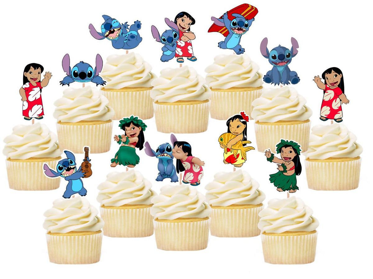 30 x Edible Cupcake Toppers Themed of Lilo and Stich Algeria