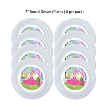 Load image into Gallery viewer, 8pk Pinkalicious Clear Plastic Disposable Party Plates, Choose Size