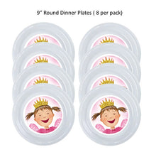 Load image into Gallery viewer, 8pk Pinkalicious Clear Plastic Disposable Party Plates, Choose Size