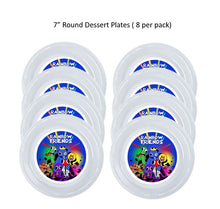 Load image into Gallery viewer, 8pk Rainbow Friends Clear Plastic Disposable Party Plates, Choose Size