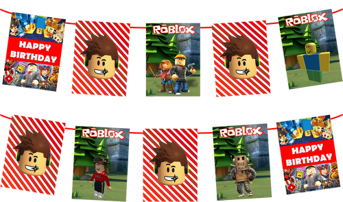 Roblox 7ft Party Banner, Birthday Party Supplies Decorations