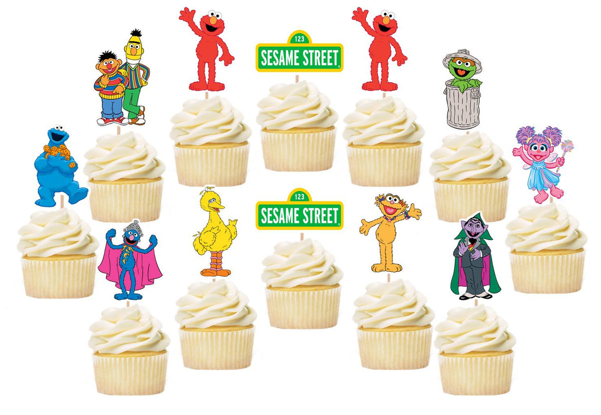 Glitter Force Cupcake Toppers, Handmade – Party Mania USA