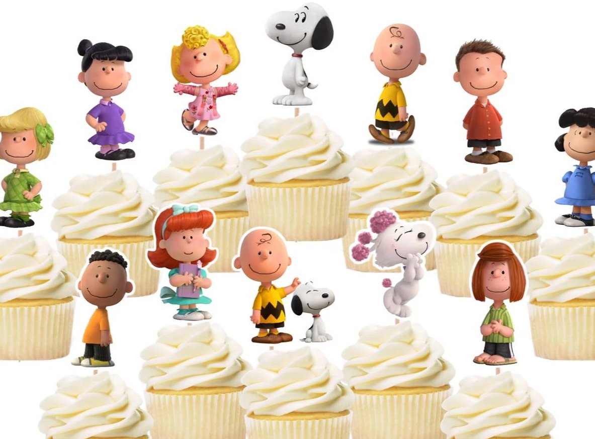 Snoopy Cupcake Toppers, Handmade – Party Mania USA