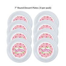 Load image into Gallery viewer, 8pk Strawberry Shortcake Clear Plastic Disposable Party Plates, Choose Size