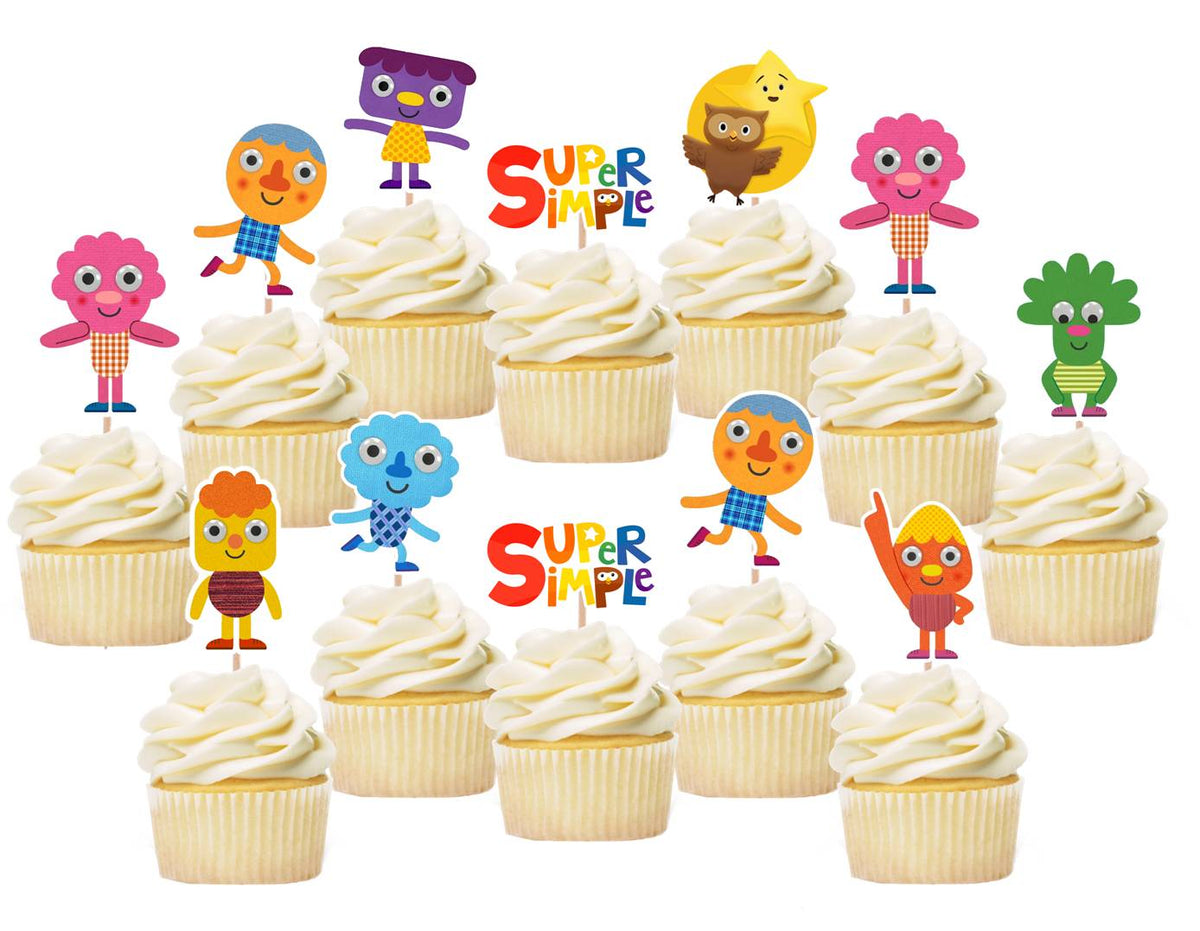 Super Simple Songs Cupcake Toppers 12 48pc Handmade In The USA Party super-simple-songs-cupcake-toppers-12-48pc-handmade-in-the-usa-party