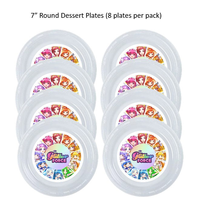 Disposable Plastic Plates White, 7 Inches Plastic Dessert Plates