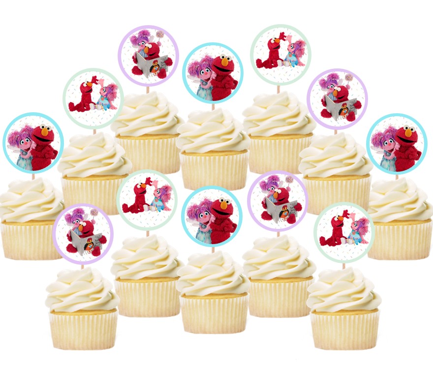 Abby Elmo Cupcake Toppers