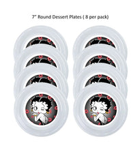 Load image into Gallery viewer, Betty Boop Clear Plastic Disposable Party Plates, 8pc per Pack, Choose Size