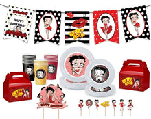 Load image into Gallery viewer, Betty Boop Party Supplies &amp; Birthday Decor - Plates, Cups, Banners - Sold Individually