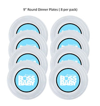 Load image into Gallery viewer, Boss Baby Boy Clear Plastic Disposable Party Plates, 8pc per Pack, Choose Size