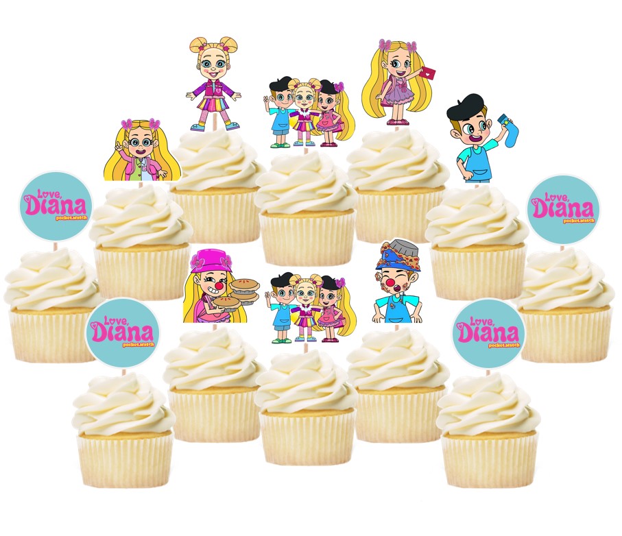 Love Diana Cupcake toppers