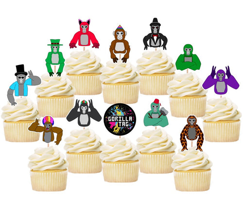 Gorilla Tag Cupcake Toppers