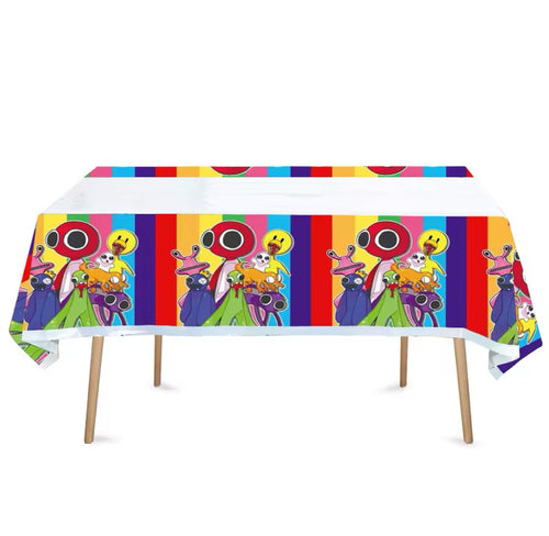 Rainbow Friends Plastic Table Cover or Back Drop