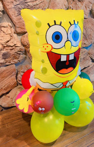 13pc DIY Spongebob Table or Floor Balloon Column, Spongebob Party Balloons Stand Kit