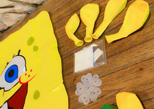 13pc DIY Spongebob Table or Floor Balloon Column, Spongebob Party Balloons Stand Kit