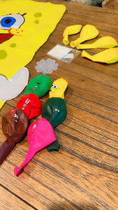 13pc DIY Spongebob Table or Floor Balloon Column, Spongebob Party Balloons Stand Kit