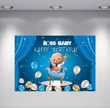 Load image into Gallery viewer, Boss baby Happy Birthday Backdrop 3.3ft x 5ft, made from vinyl