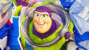 Happy Birthday Buzz Lightyear Toy Story Backdrop 3.3ft x 5ft, made from polyester, Handmade
