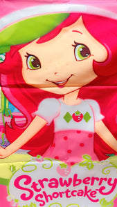 Happy Birthday Strawberry Shortcake Backdrop 3.3ft x 5ft, handmade from polyester fabric