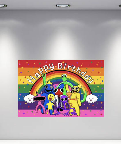 Rainbow Friends Backdrop 3.3ft x 5ft, made from vinyl