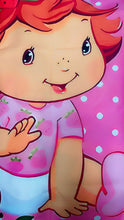 Load image into Gallery viewer, Happy Birthday Baby Strawberry Shortcake Backdrop 3.3ft x 5ft, made from polyester fabric