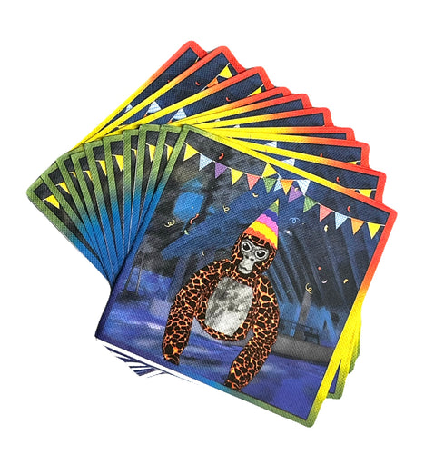 10 Gorilla Tag Napkins, Party Supplies