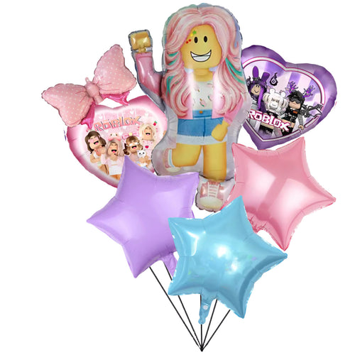 7pc Huge 30” Roblox Foil Balloon Set for girls, Ships from USA