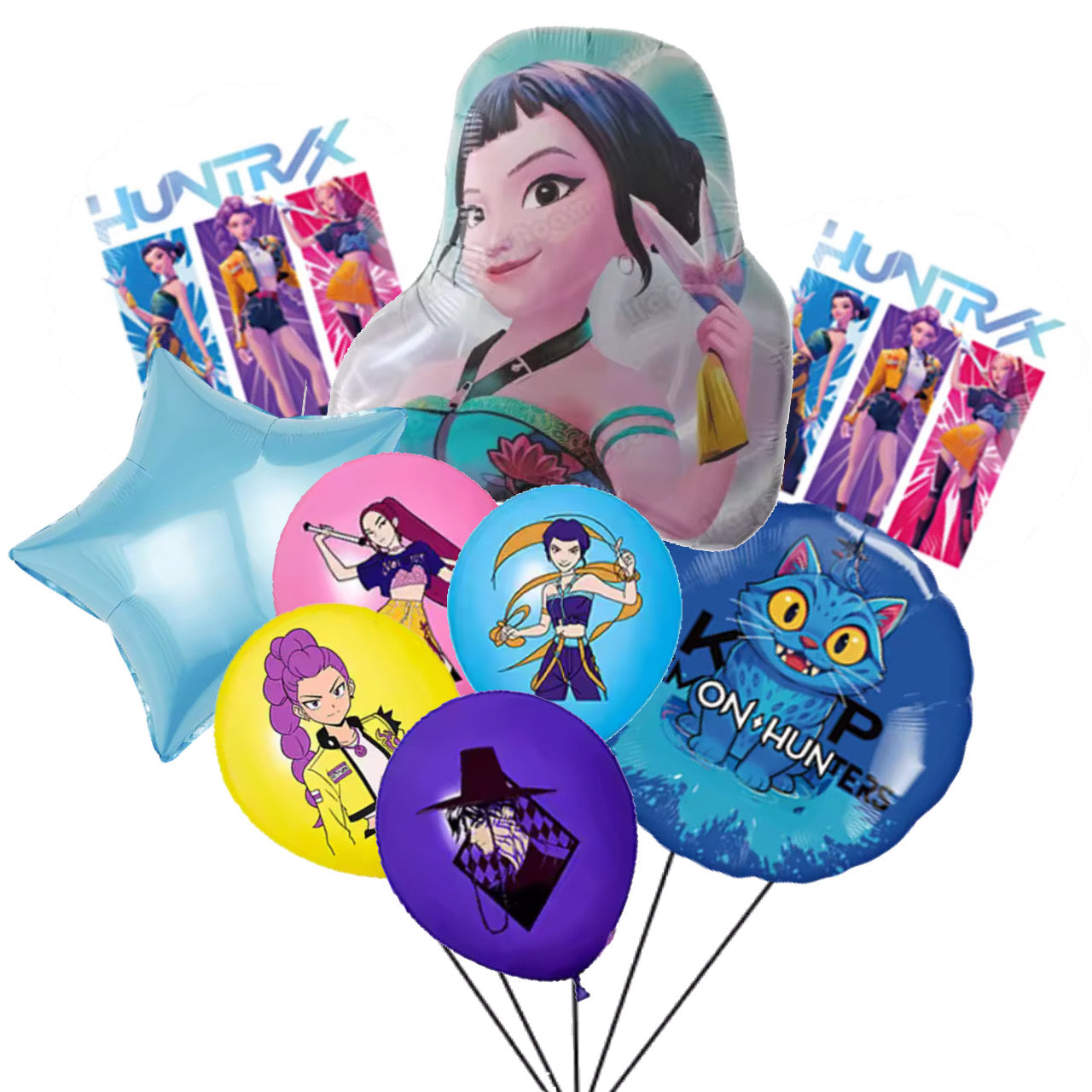Zoey Kpop Demon Hunters Balloons, 9pc set