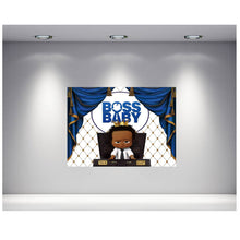 Load image into Gallery viewer, Afro Boss Baby Boy Backdrop 3.3ft x 5ft, made from vinyl