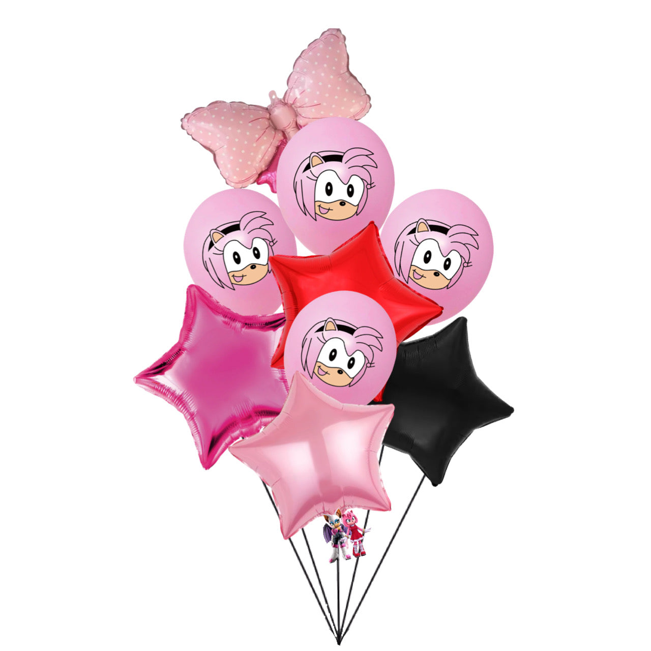 Amy Rose Balloons, 10pc Set