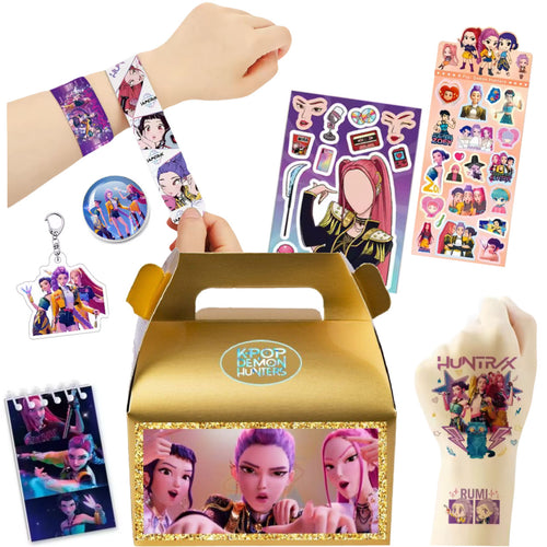 1 K-Pop Demon Hunters Treat Box with 7 party favors