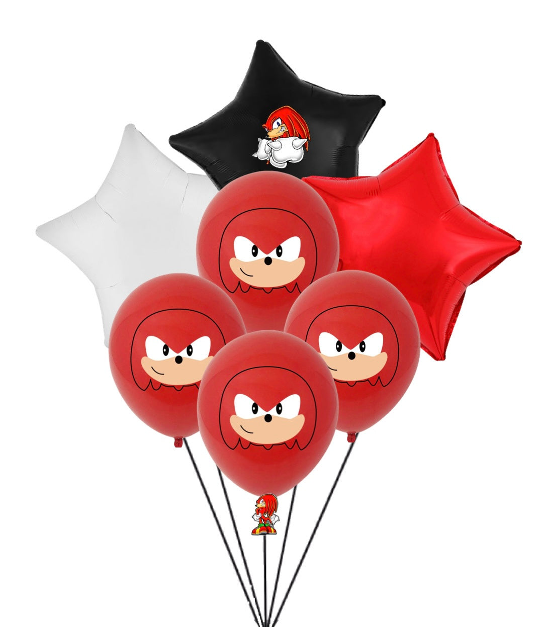 Knuckles the Hedgehog Balloons, 9pc Set