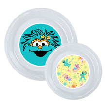 Load image into Gallery viewer, 8pk Rosita Sesame Street Clear Plastic Disposable Party Plates
