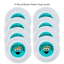 Load image into Gallery viewer, 8pk Rosita Sesame Street Clear Plastic Disposable Party Plates