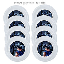 Load image into Gallery viewer, 8pk Goku Party Plates, Clear Plastic Disposable Plates